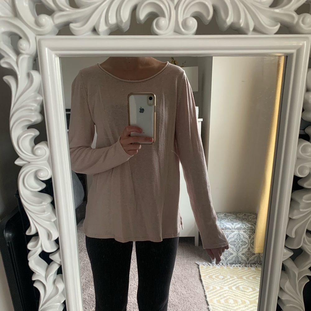 Pale pink cozy cardigan